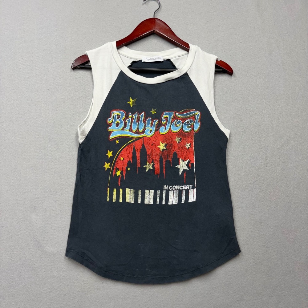 Daydreamer Tank Top Women S Gray Billy Joel 79 Concert Raglan Muscle Tee Graphic